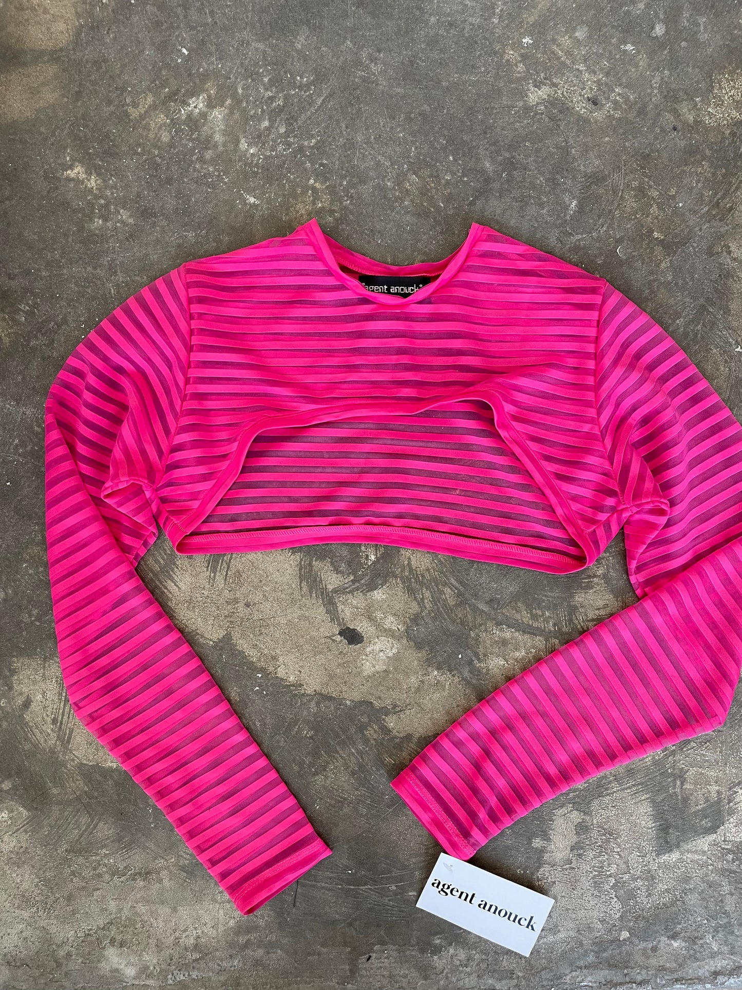 Hot Pink Stripy Shrug
